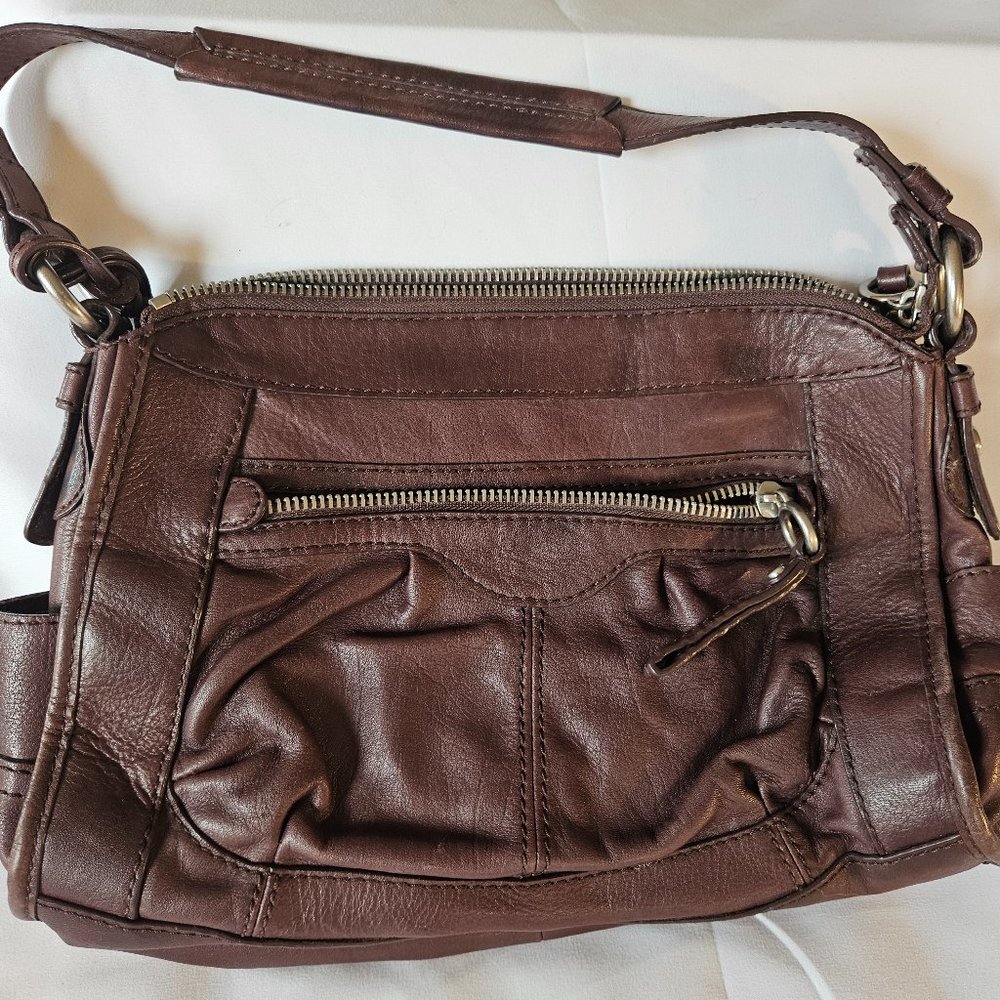 Fossil Vintage Chocolate Brown leather shoulder bag